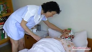 Fat granny seduces a nurse into having carnal knowledge with her